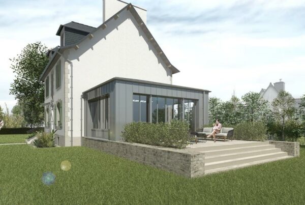 Rénovation et extension d’une maison : vue extérieure