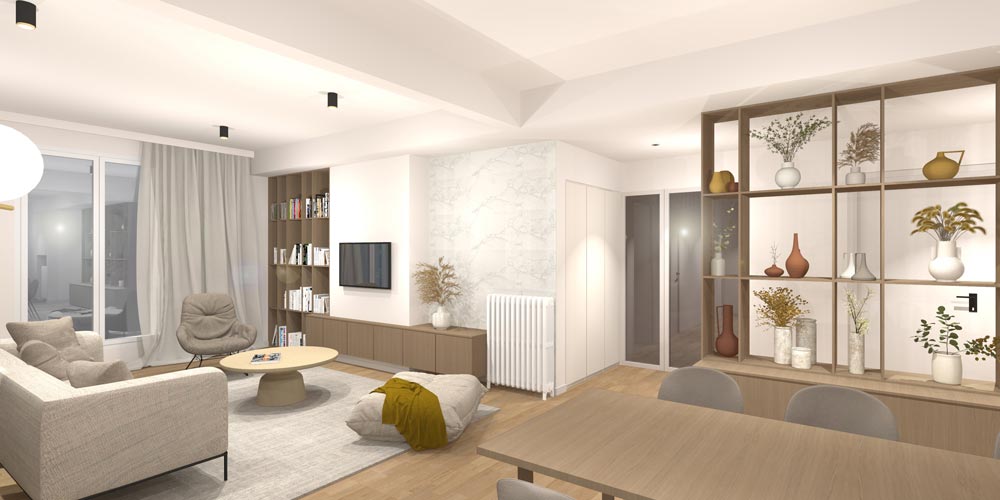 Rénovation d'un appartement à Brest : séjour