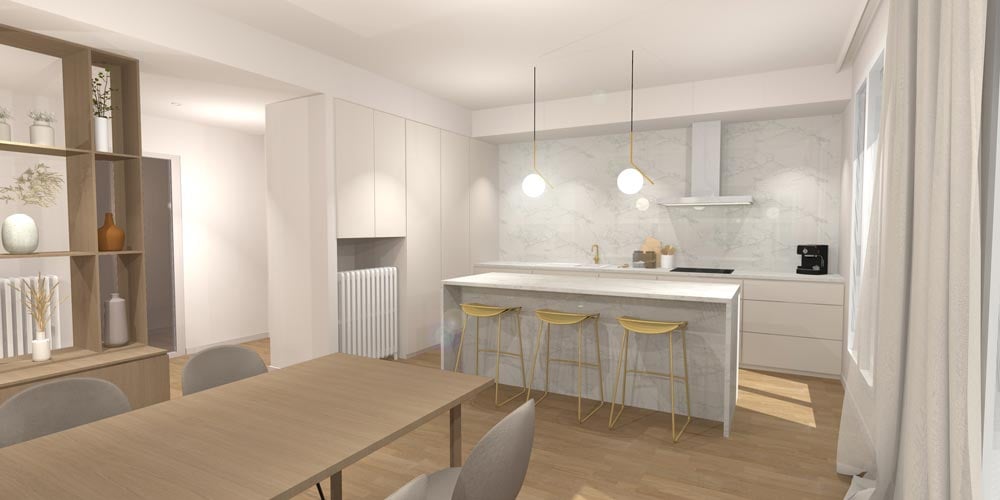 Rénovation d'un appartement à Brest : cuisine