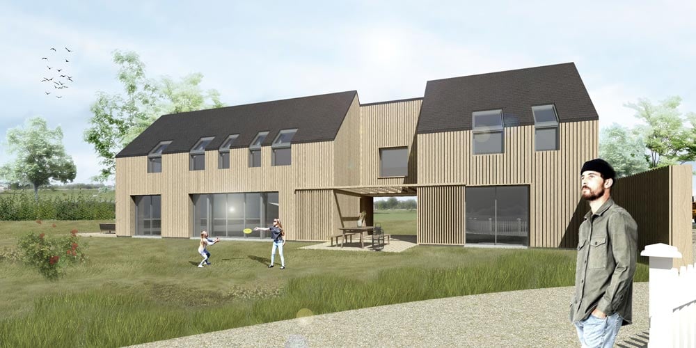 Construction de gîtes : vue extérieure