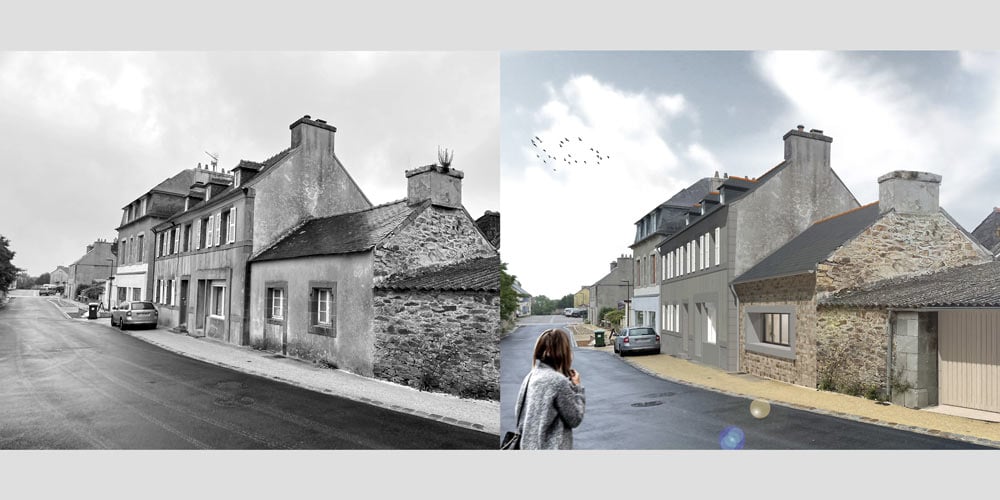 Rénovation et extension d'une maison individuelle - Logonna-Daoulas - Finistère - Architecture - Secteur Bâtiments de France
